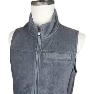 Free Fly Vest Mens Large Gray Fleece Full Zip Viscose Hiking Fishing Outdoors